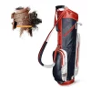 Sun Mountain Golf Sun Mountain Leather Cart Bag - Navy/White/Red -Golf Clubs shop 17lecart nwr