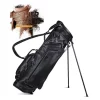 Sun Mountain Golf Sun Mountain Leather Stand Bag - Black/White 2 Sun Mountain Golf Sun Mountain Leather Stand Bag - Black/White -Golf Clubs shop 17lestand bw