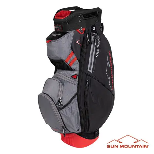 Sun Mountain Golf Sun Mountain 2023 C-130 Cart Bag - Black/Nickel/Red 3 Sun Mountain Golf Sun Mountain 2023 C-130 Cart Bag - Black/Nickel/Red