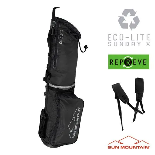 Sun Mountain Golf Sun Mountain 2023 Eco-Lite Sunday Bag - Black 3 Sun Mountain Golf Sun Mountain 2023 Eco-Lite Sunday Bag - Black