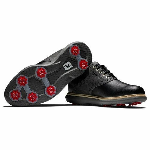 Footjoy Traditions Men's Golf Shoes - Black 5 Footjoy Traditions Men's Golf Shoes - Black - Image 3