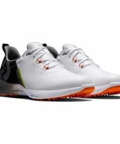 FootJoy Gents FJ Fuel Shoes White Black Orange -Golf Clubs shop P 55443FOOTJOYSHOESWHITEBLACKORANGEGENTS 5 L