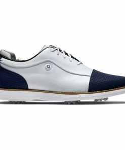 FootJoy Ladies FJ Traditions Shoes White - Navy