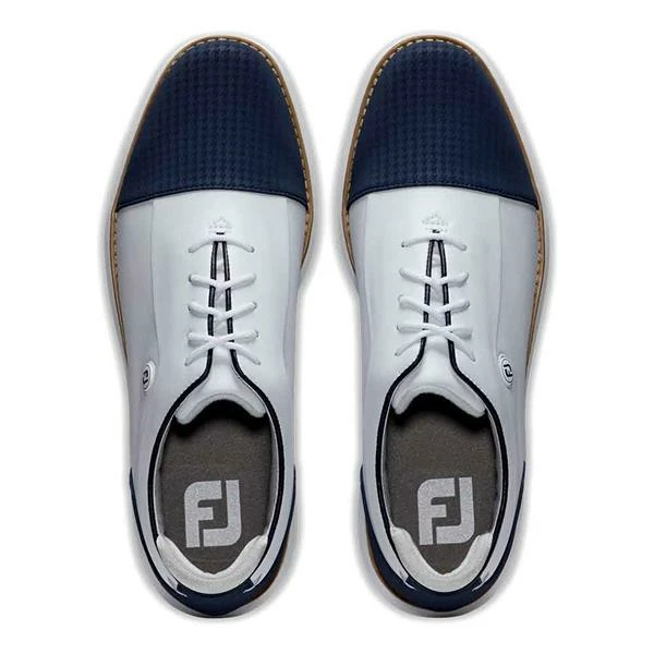 FootJoy Ladies FJ Traditions Shoes White - Navy 6 FootJoy Ladies FJ Traditions Shoes White - Navy - Image 4
