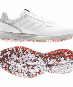 Adidas Gents S2G Spike Less Leather Shoes White - Grey - Red 9 Adidas Gents S2G Spike Less Leather Shoes White - Grey - Red -Golf Clubs shop P FX4333ADIDASSHOESWHITEGREYREDGENTS 6 L