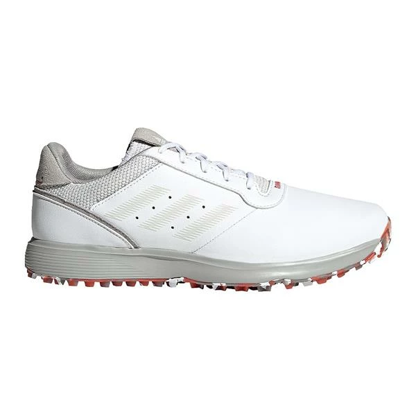 Adidas Gents S2G Spike Less Leather Shoes White - Grey - Red 3 Adidas Gents S2G Spike Less Leather Shoes White - Grey - Red