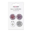 Surprizeshop Crystal Flower Golf Ball Marker & Visor Clip Set