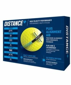 TaylorMade Distance + Golf Balls Dozen Yellow -Golf Clubs shop TA21D0101002 2 L