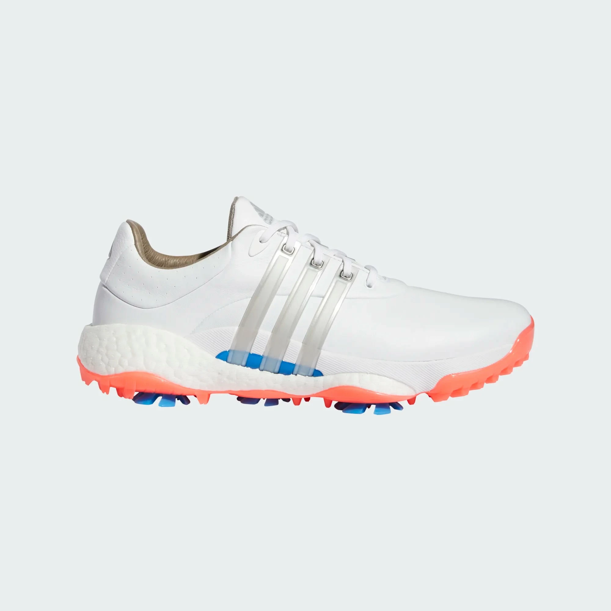 Adidas Tour 360 22 Ladies Golf Shoes - White/Silver/Turbo 3 Adidas Tour 360 22 Ladies Golf Shoes - White/Silver/Turbo