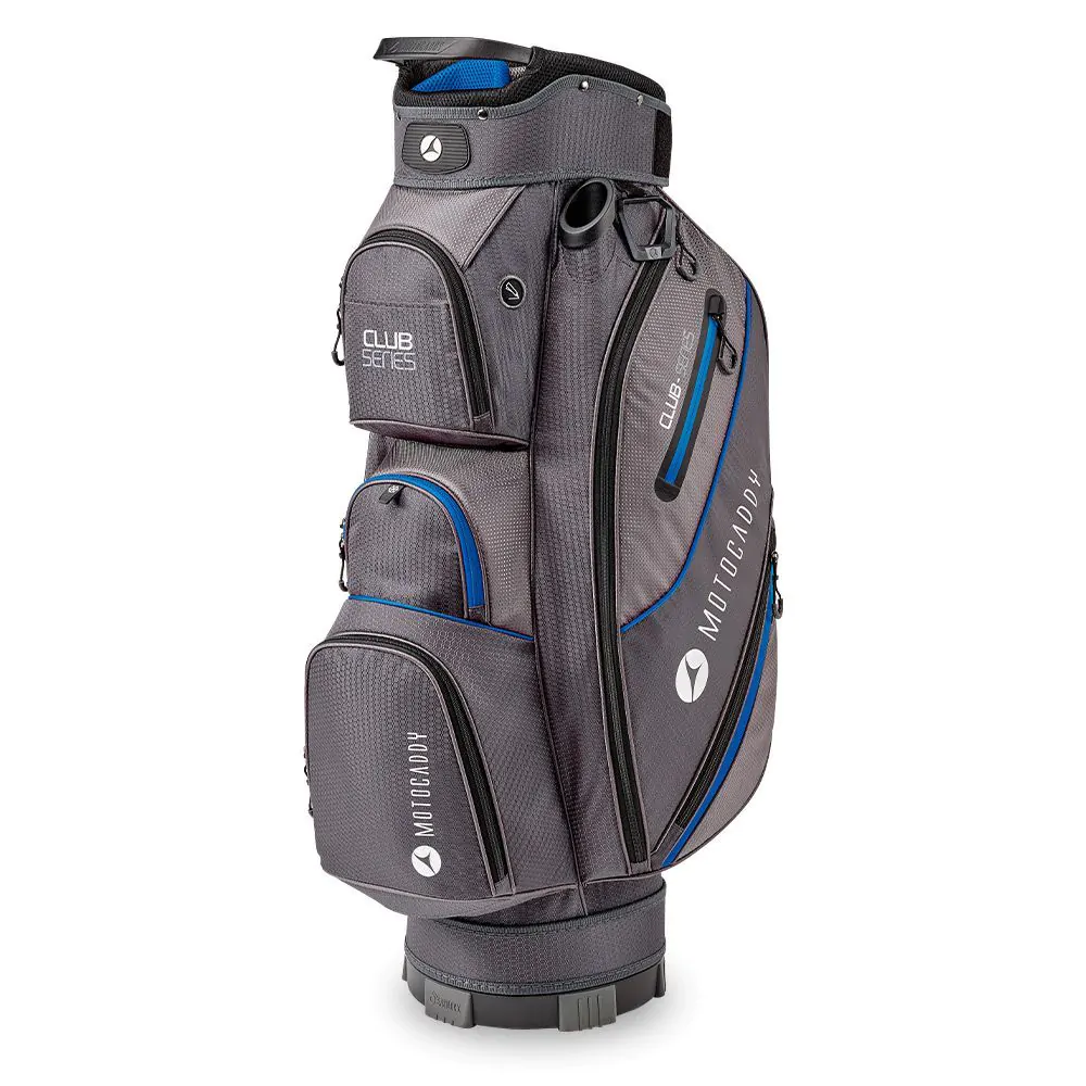 Motocaddy Golf Motocaddy Club Series Cart Bag 2022 - Charcoal/Blue 4 Motocaddy Golf Motocaddy Club Series Cart Bag 2022 - Charcoal/Blue - Image 2