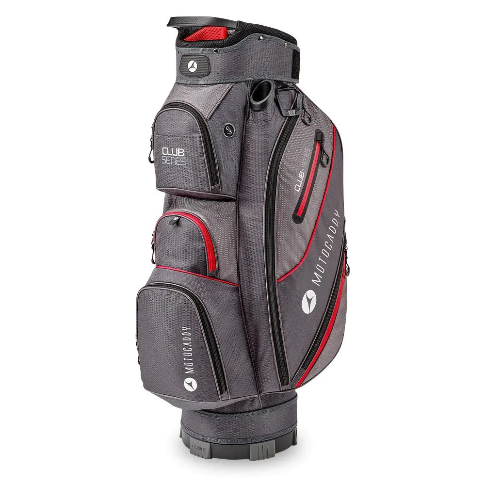 Motocaddy Golf Motocaddy Club Series Cart Bag 2022 - Charcoal/Red 4 Motocaddy Golf Motocaddy Club Series Cart Bag 2022 - Charcoal/Red - Image 2