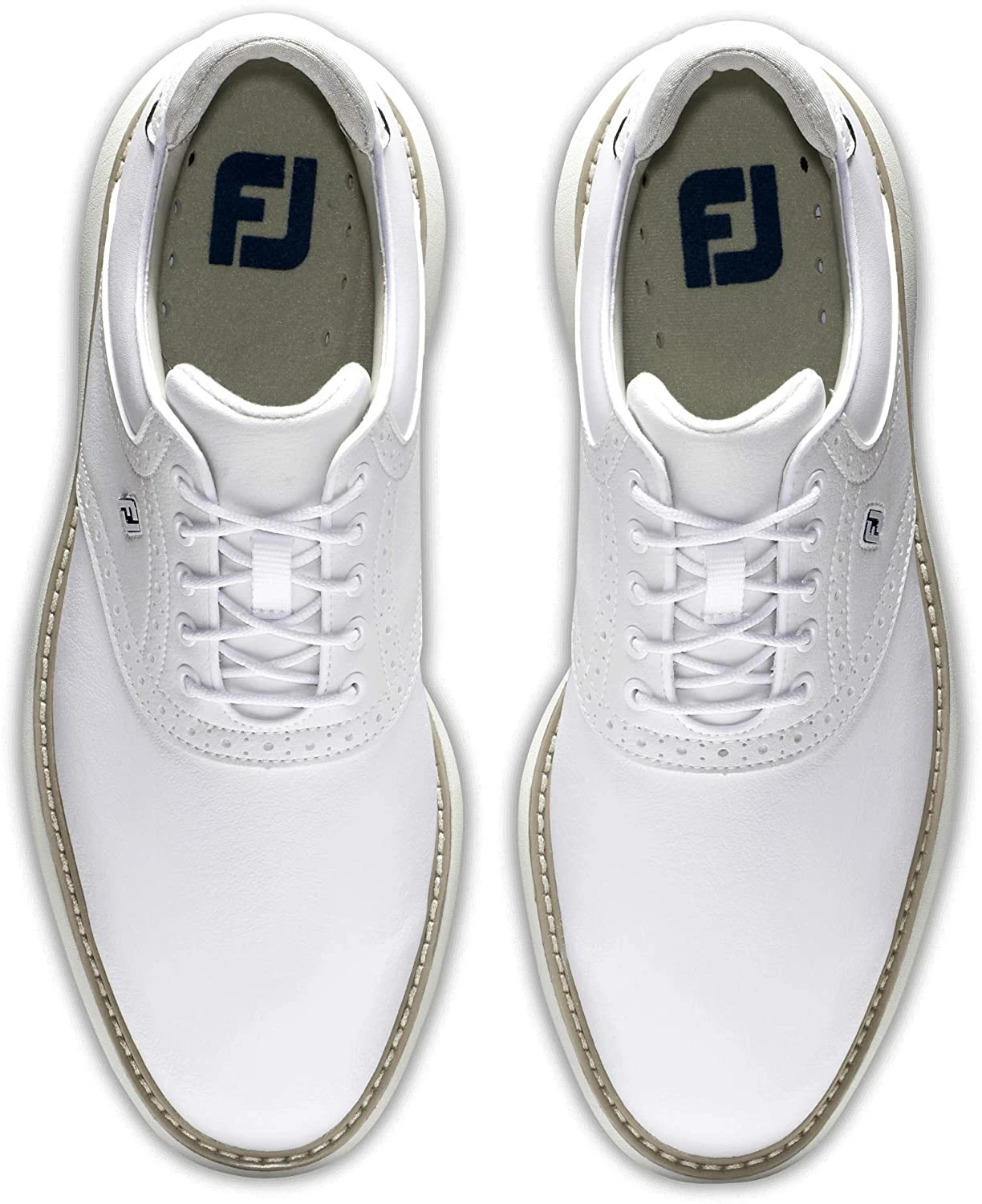 Footjoy Traditions Men's Golf Shoes - White 4 Footjoy Traditions Men's Golf Shoes - White - Image 2