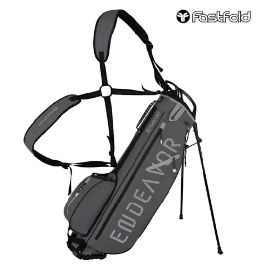 FastFold Endeavour 2 Golf Stand Bag - Charcoal/Alloy 3 FastFold Endeavour 2 Golf Stand Bag - Charcoal/Alloy