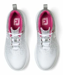 Footjoy Leisure Ladies Golf Shoes - Silver/Pink -Golf Clubs shop fj20ladiesleisuresilpink2 1024x1024 28b24349 d578 4cad ab73 7556ff112747