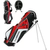 Go Golf Go Junior Stand Bag 66cm - Black/Red