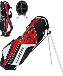 Go Golf Go Junior Stand Bag 66cm - Black/Red