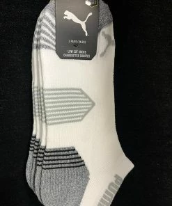 PUMA Golf Low Cut Socks 3 Pair Pack- White