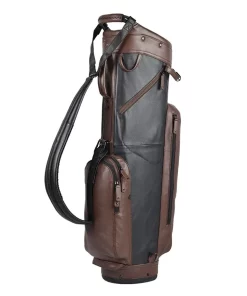 Sun Mountain Golf Sun Mountain Leather Cart Bag - Black/Brown