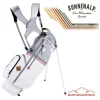 Sun Mountain Golf Sun Mountain 2023 Mid Stripe Stand Bag - White/Cadet/Brick -Golf Clubs shop sm23 mstr wcb1