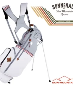 Sun Mountain Golf Sun Mountain 2023 Mid Stripe Stand Bag - White/Cadet/Brick