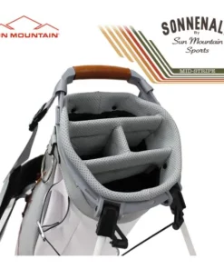 Sun Mountain Golf Sun Mountain 2023 Mid Stripe Stand Bag - White/Cadet/Brick -Golf Clubs shop sm23 mstr wcb3