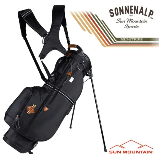 Sun Mountain Golf Sun Mountain 2023 Mid Stripe Stand Bag - Black 3 Sun Mountain Golf Sun Mountain 2023 Mid Stripe Stand Bag - Black