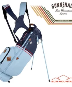 Sun Mountain Golf Sun Mountain 2023 Mid Stripe Stand Bag - Frost/Navy/Red