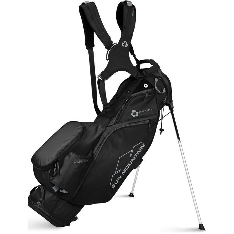 Sun Mountain Golf Sun Mountain 2022 Eco-Lite Left Handed Stand Bag - Black 3 Sun Mountain Golf Sun Mountain 2022 Eco-Lite Left Handed Stand Bag - Black