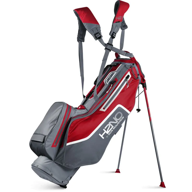 Sun Mountain Golf Sun Mountain 2022 H2NO Lite Speed Stand Bag - C.Grey/Red/White 4 Sun Mountain Golf Sun Mountain 2022 H2NO Lite Speed Stand Bag - C.Grey/Red/White - Image 2