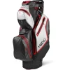 Sun Mountain Golf Sun Mountain 2022 H2NO Staff Waterproof Cart Bag - Black/White/Red -Golf Clubs shop sm staff bwr 800