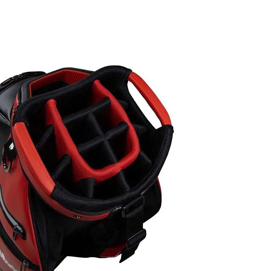 TaylorMade Golf Taylormade Deluxe Cart Golf Bag - Red/Black 4 TaylorMade Golf Taylormade Deluxe Cart Golf Bag - Red/Black - Image 2